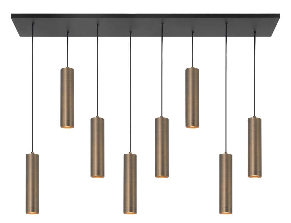 Eetkamer hanglamp Perugia brons - 8x GU10 Eetkamer hanglamp Perugia brons - 8x GU10
