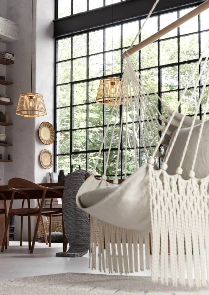 Houten hanglamp Hykeham Ø 38cm Eglo 9002759438524