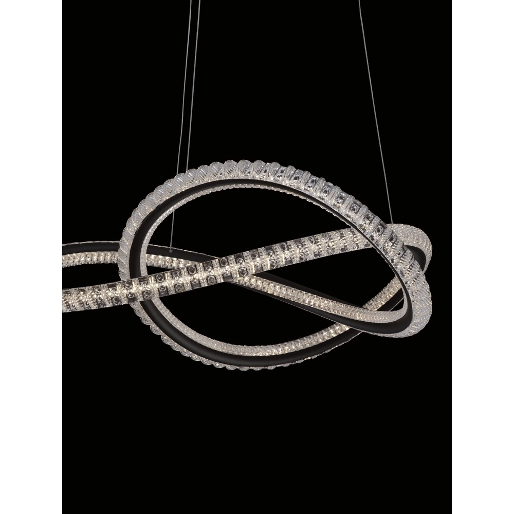 Design hanglamp Ginevra zwart Ø 58cm Lyora 5212017433473