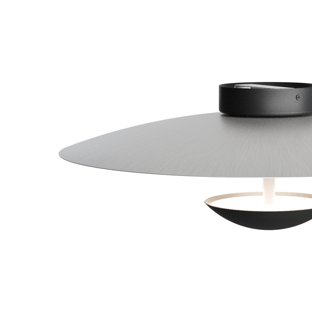 Plafondlamp 16cm Scala Ø 45cm zwart met nikkel Masterlight 8718121397436