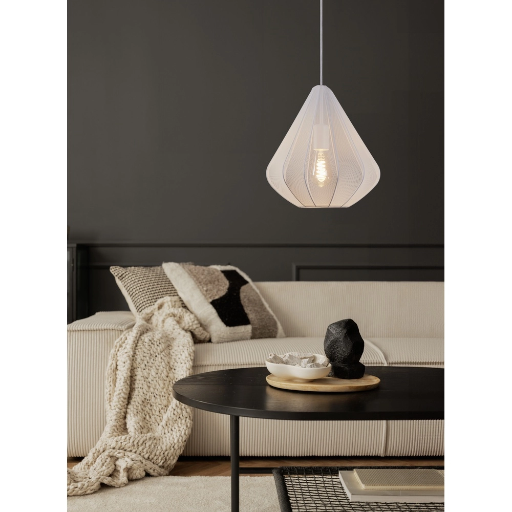 Hanglamp Ø 33cm Dolwen wit - japandi Eglo 9002759439965