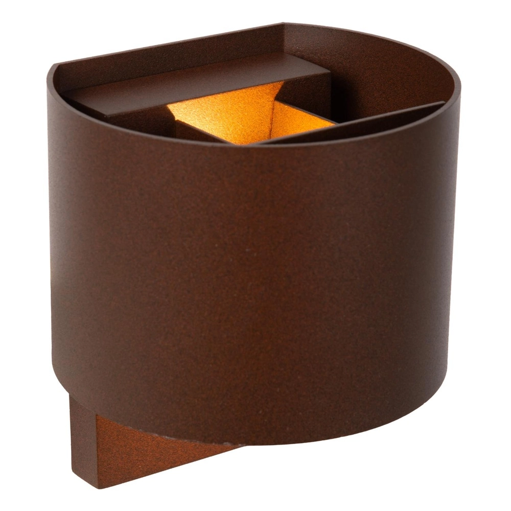 Ronde wandlamp Tadzio met sensor roestbruin Lucide 5411212690258