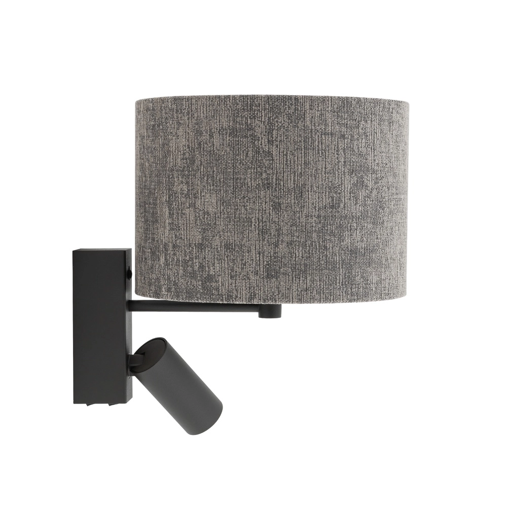 Wandlamp grijs Lago met schemerlampkap Lyora 5903139116770