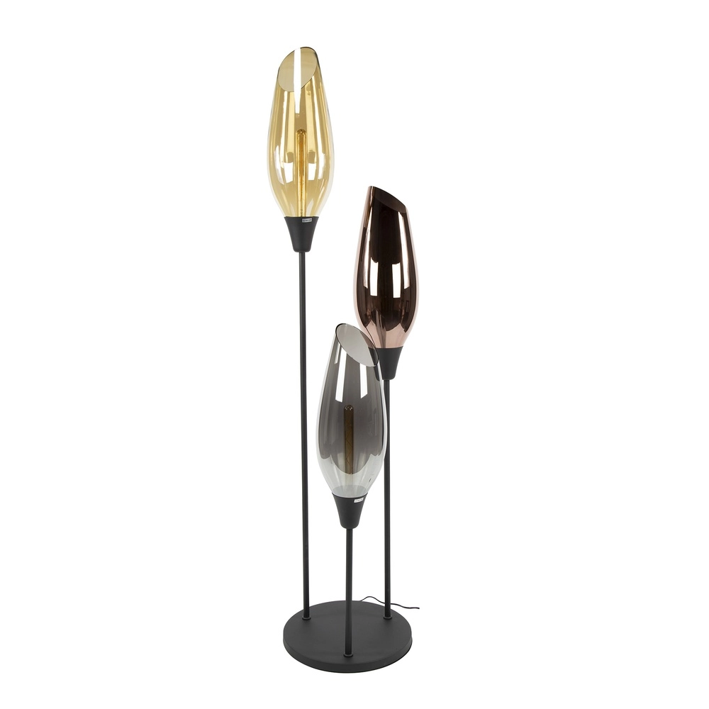 Glazen vloerlamp Cocoon 3x E27 - 168cm - XL glas Lyora 8716803511897