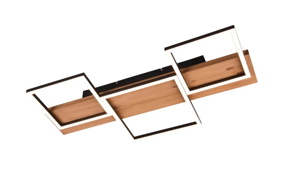 Houten led plafondlamp Harper 3-lichts Houten led plafondlamp Harper 3-lichts