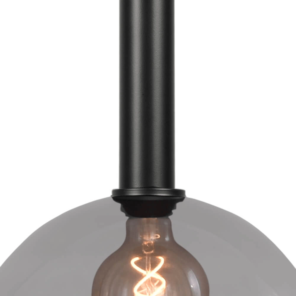 Hanglamp Ø 30cm Bella 2 Zwart met smoke glas Masterlight 8718121260556