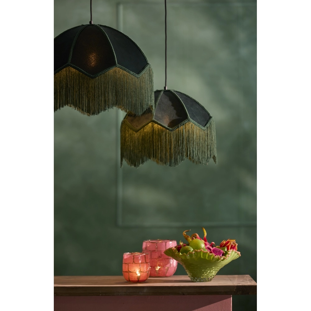 Hanglamp Malacia Ø 50cm - velvet groen Light & Living 8717807759285