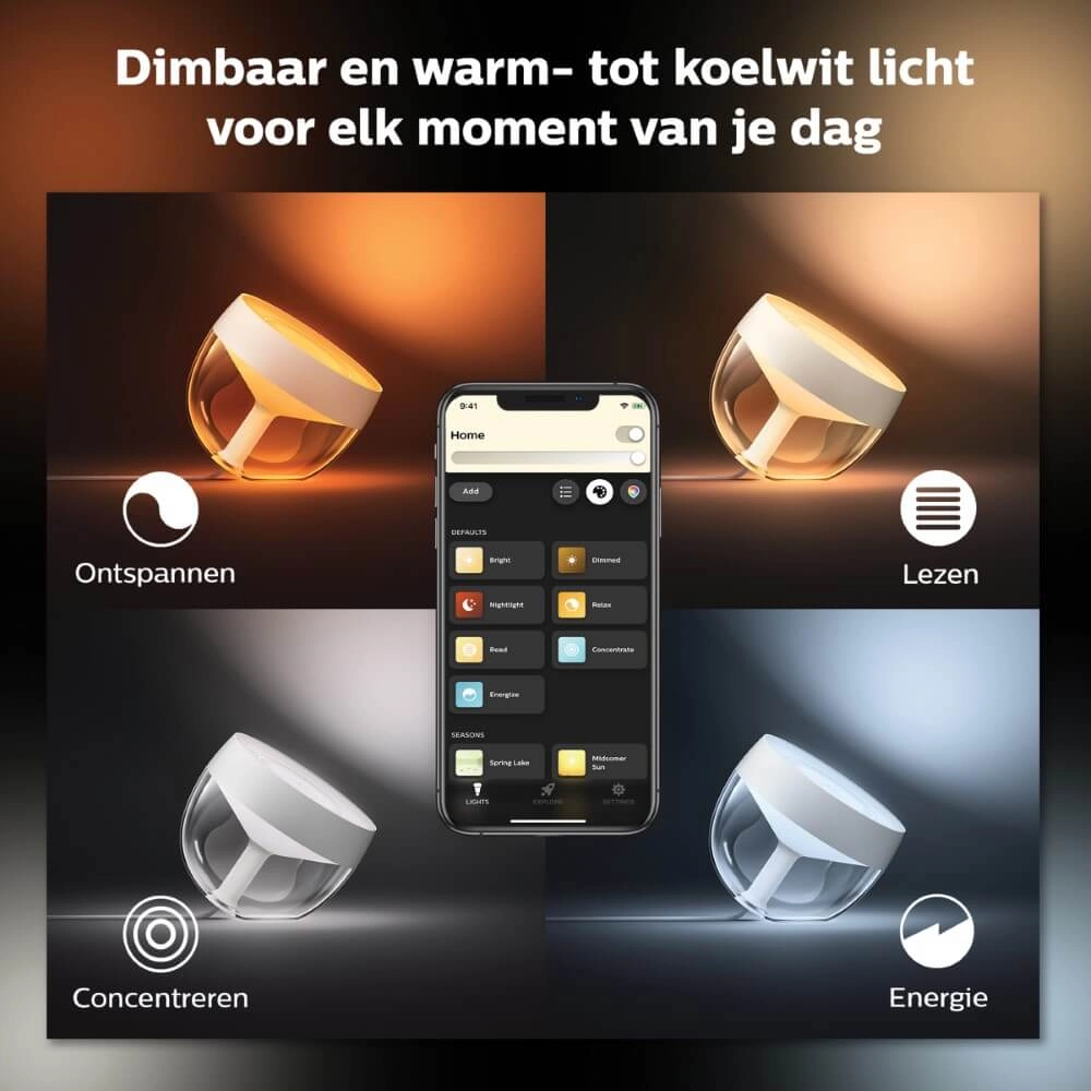Uplight Hue Iris - White and color roodkoper Philips 8719514411586