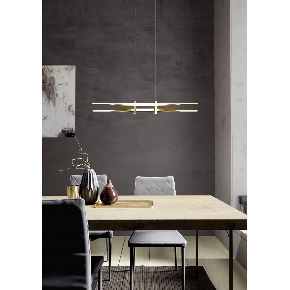 Strakke gouden led hanglamp Colmeal Eglo 9008606313648