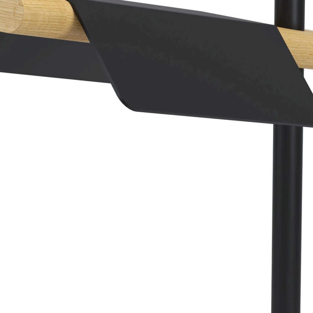 Bureaulamp Ermua zwart met hout Eglo 9002759988371