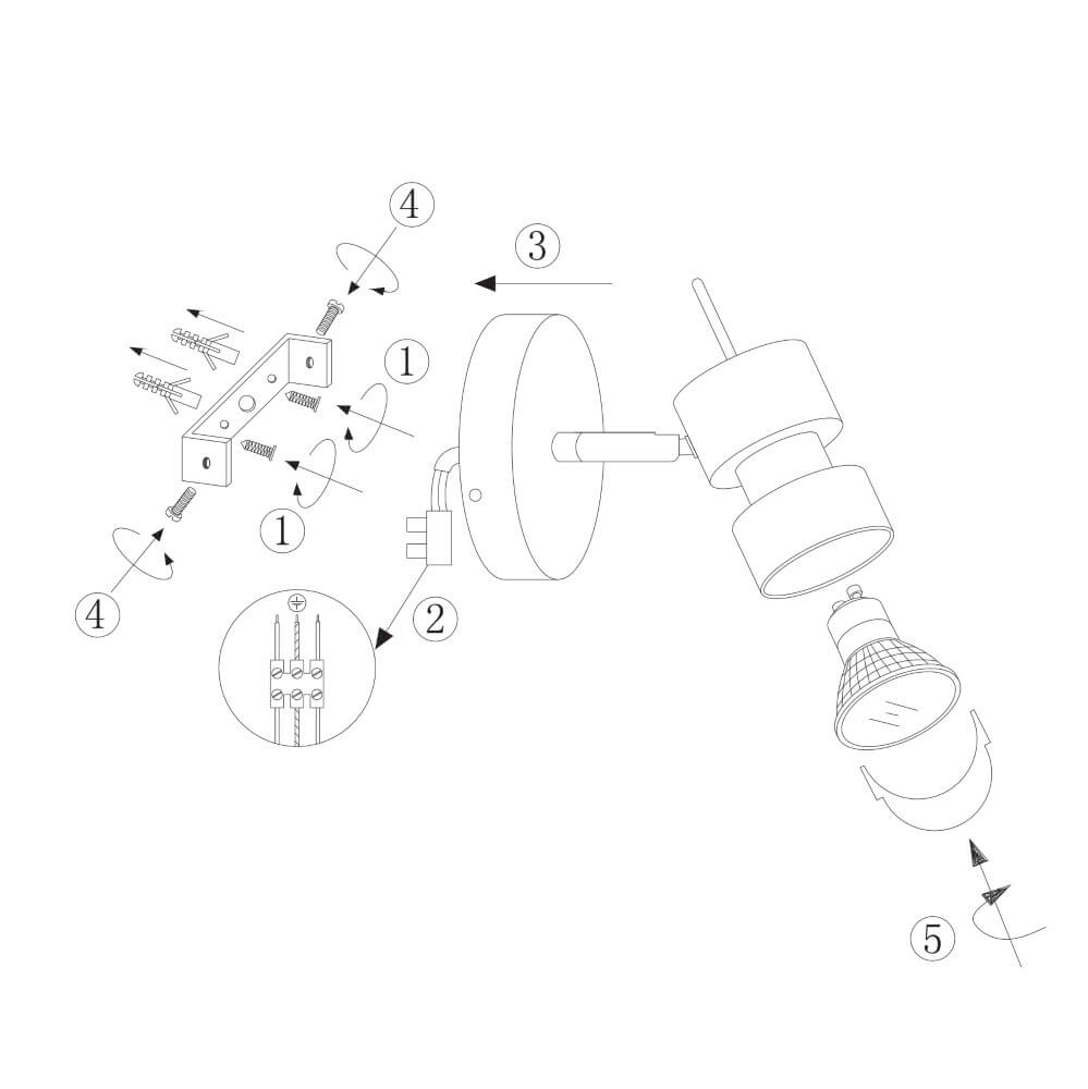 Led opbouwspot Natasja LED zwart Steinhauer 8712746134964