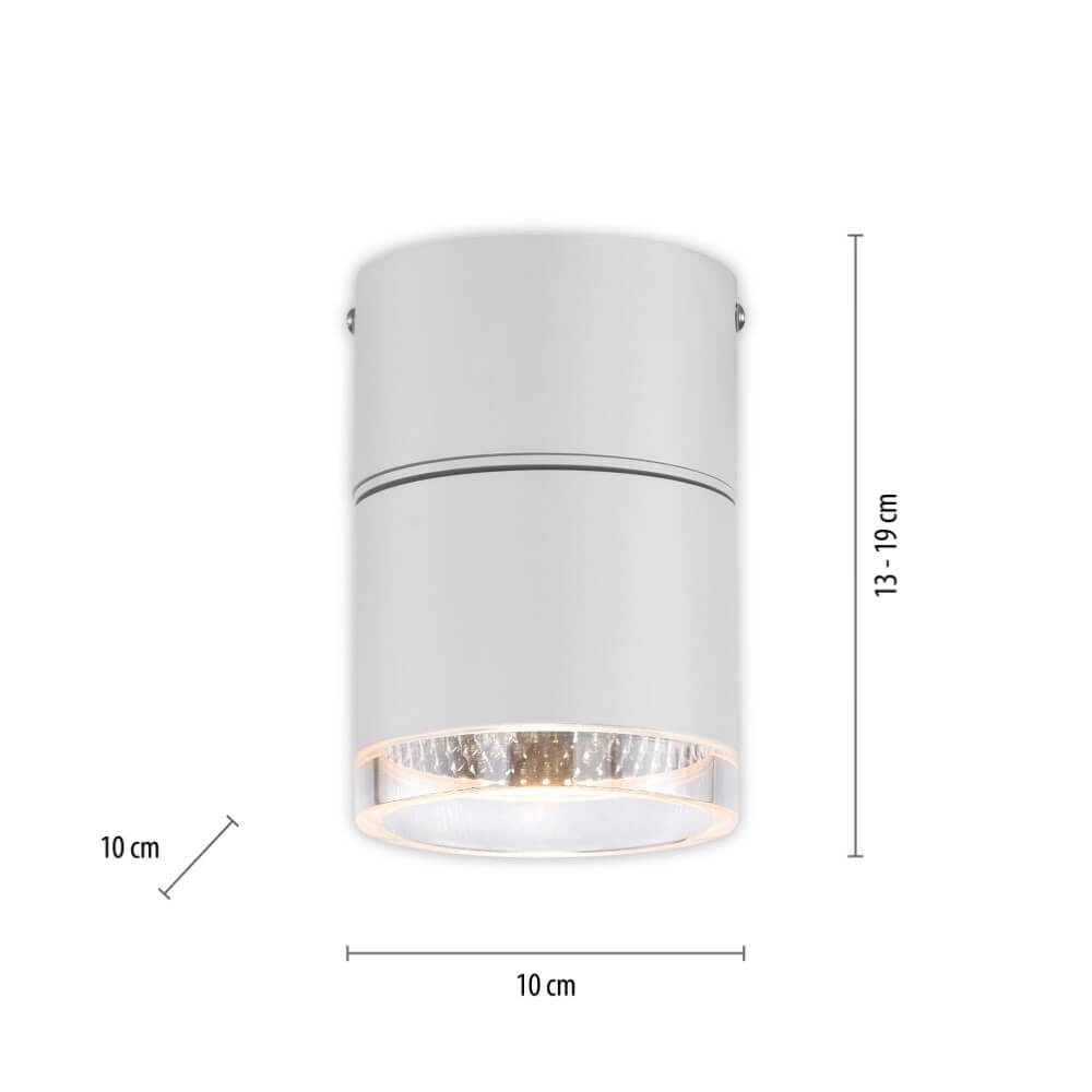 Witte opbouwspot Pure Nola enkel Paul Neuhaus 4012248374535