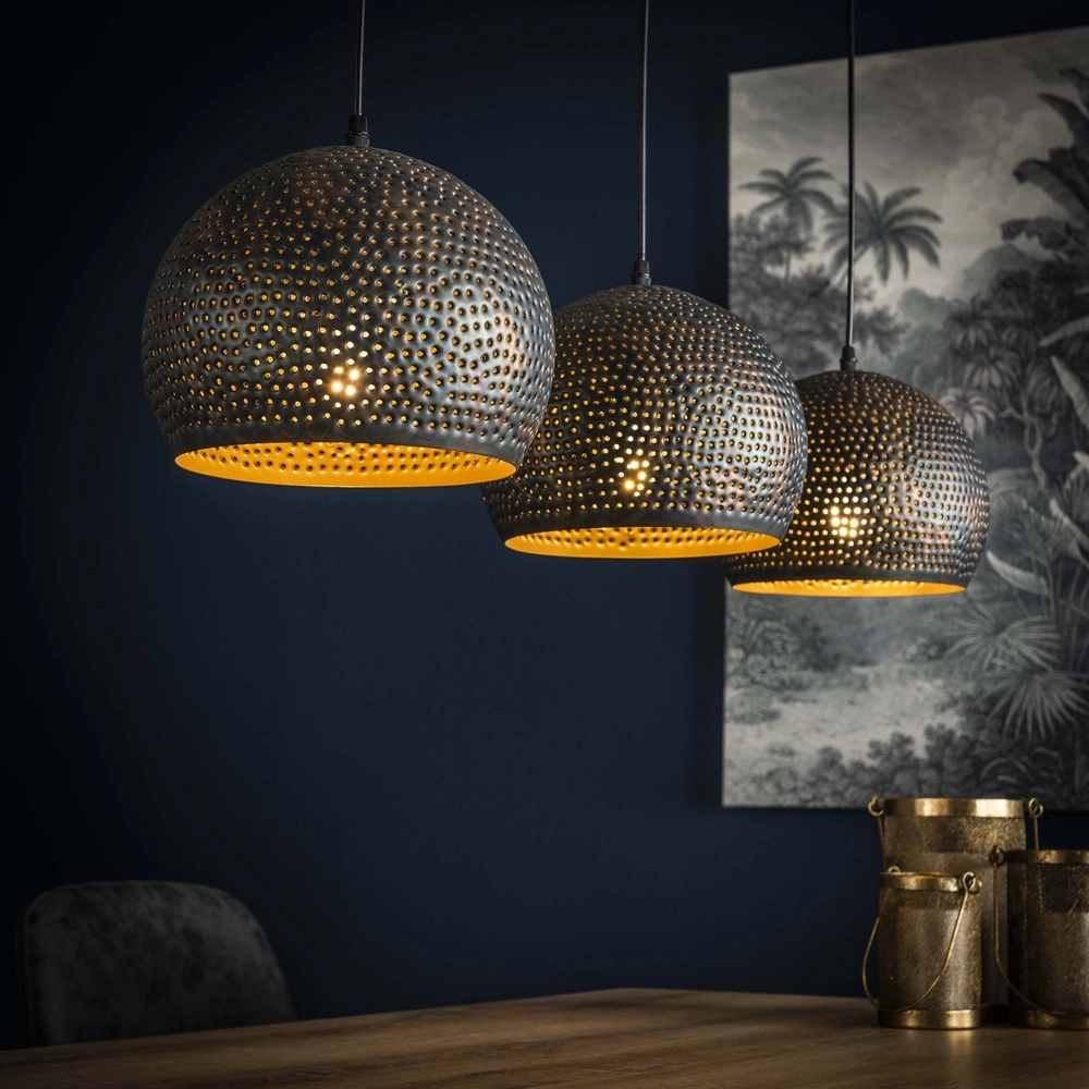 Gaatjes hanglamp Punch 3 bollen Ø 25cm