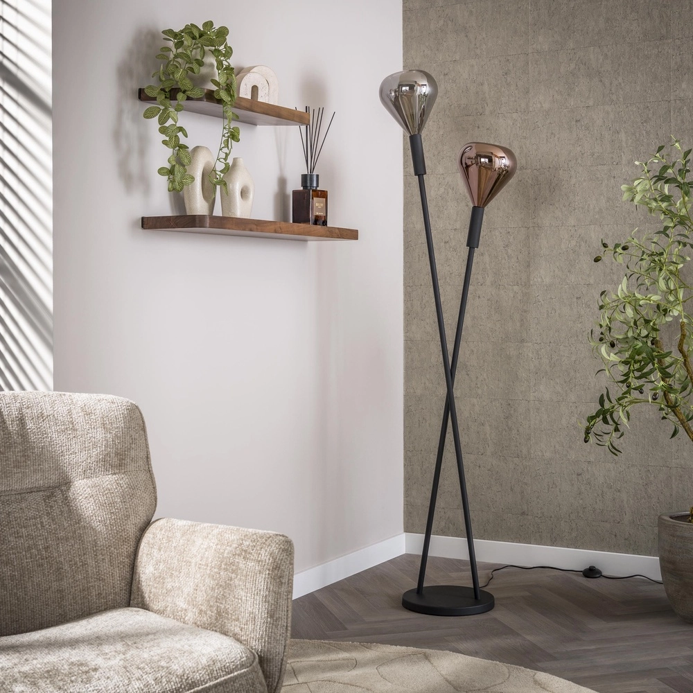 Glazen vloerlamp Wings Lyora 8716803511996