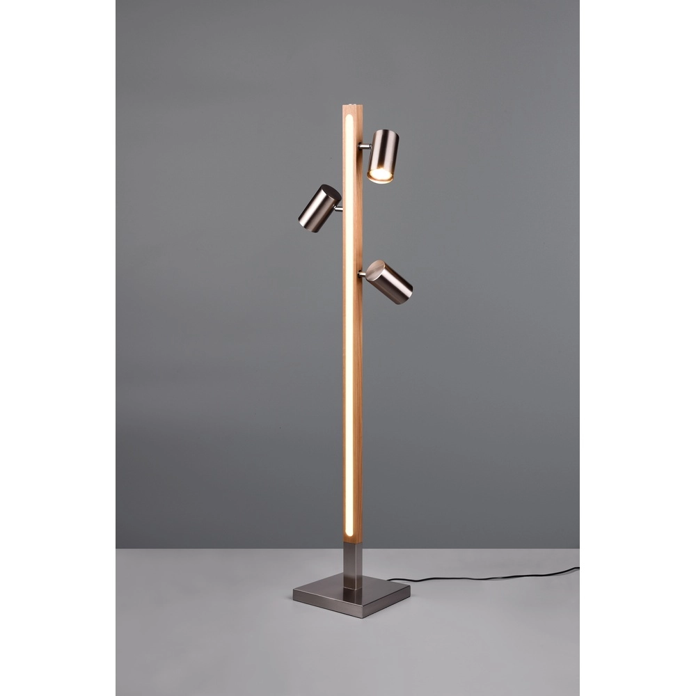 Design vloerlamp Marley nikkel Trio 4017807559774