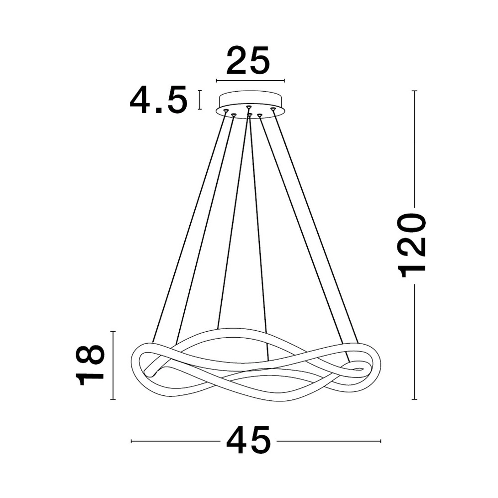 Design hanglamp Jinal zwart Ø 45cm Lyora 5212017438720