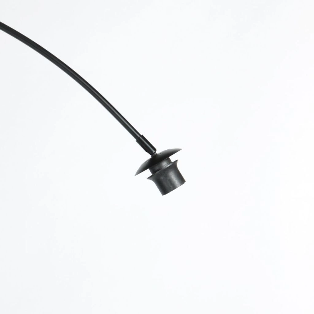 Booglamp zwart Curve met bamboe kap Ø60cm Steinhauer 8712746183122