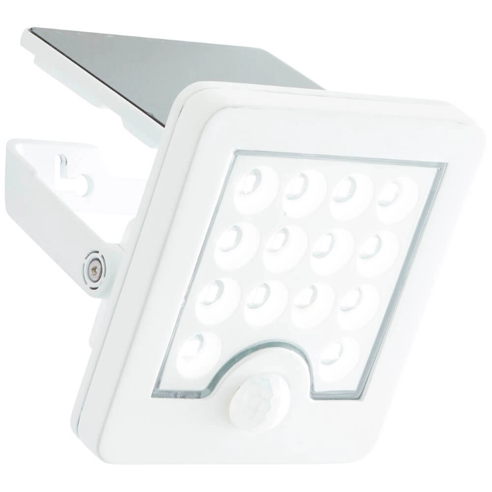 Witte muurlamp Luton solar