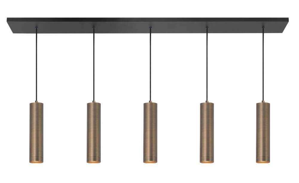 Eetkamer hanglamp Perugia brons - 5x GU10 Eetkamer hanglamp Perugia brons - 5x GU10