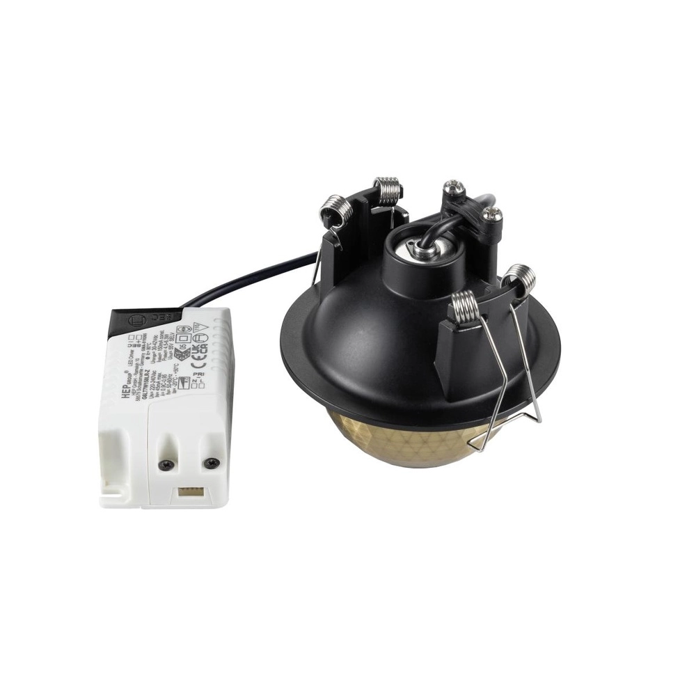 Inbouwspot Dysko zwart met goud SLV 4024163316712