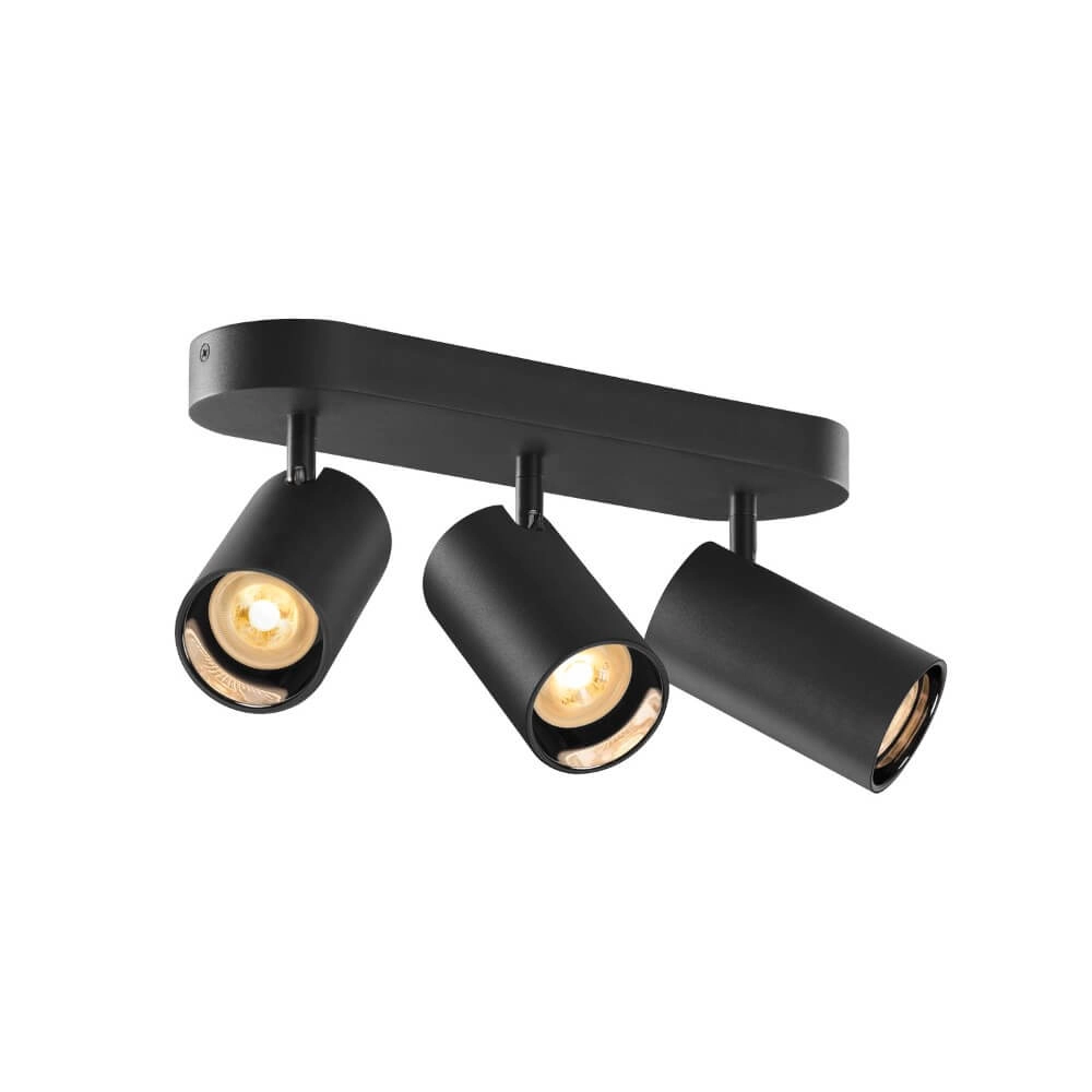 3-lichts opbouwspot Asto Tube zwart - 3x GU10 3-lichts opbouwspot Asto Tube zwart - 3x GU10