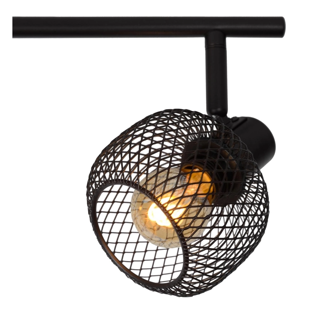 Plafondlampje Maren 4-lichts zwart Lucide 5411212771117