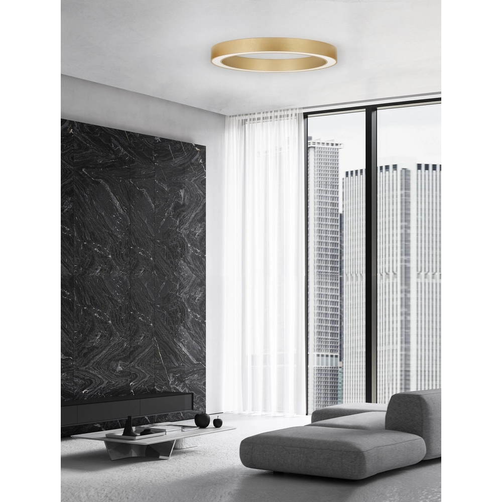 Plafondlamp Morbido goud Ø 80cm