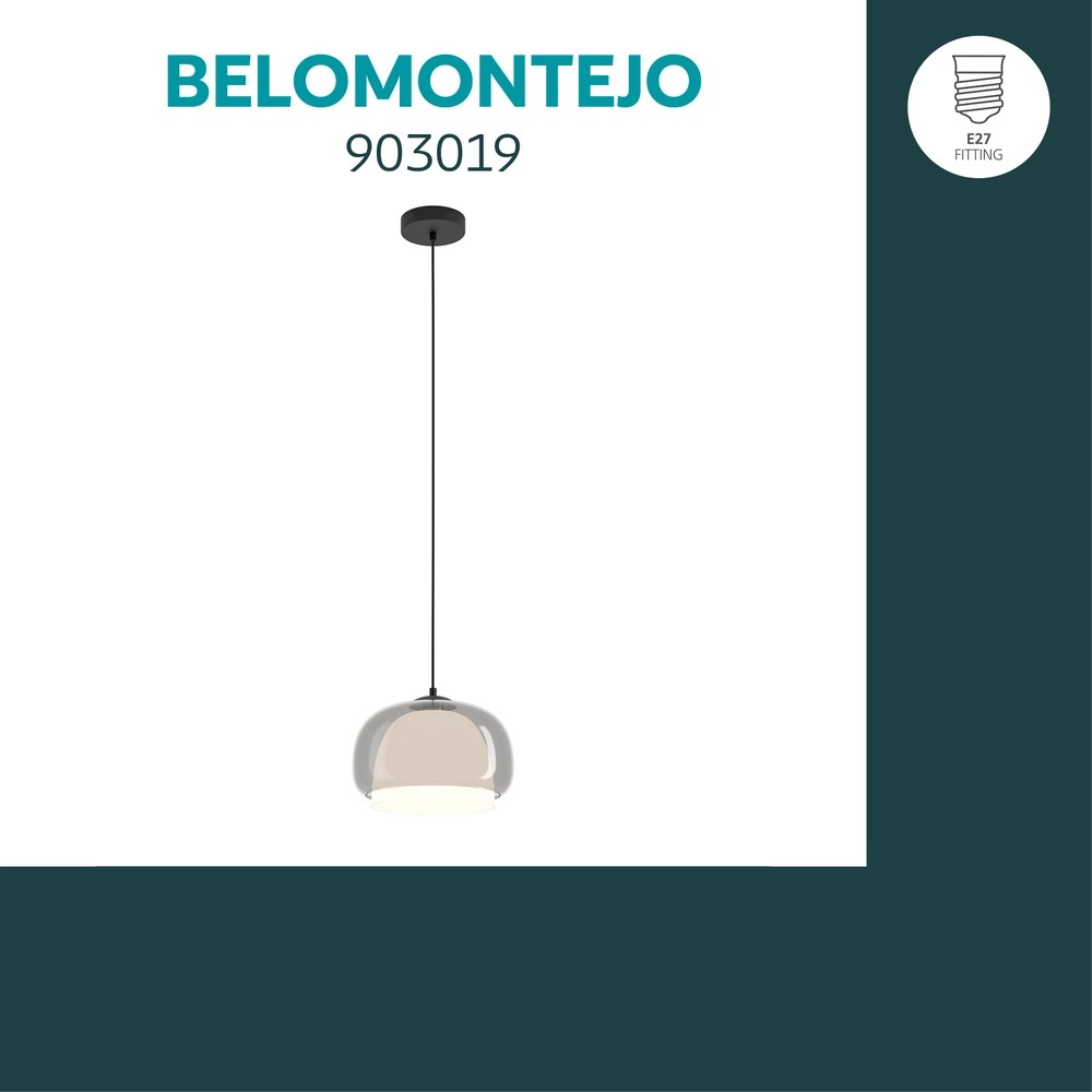 Design hanglamp Belomontejo zwart Ø 30cm Eglo 9008606406739
