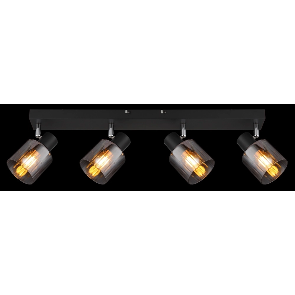 Plafondlamp Jack 4-lichts zwart Globo 9007371519835