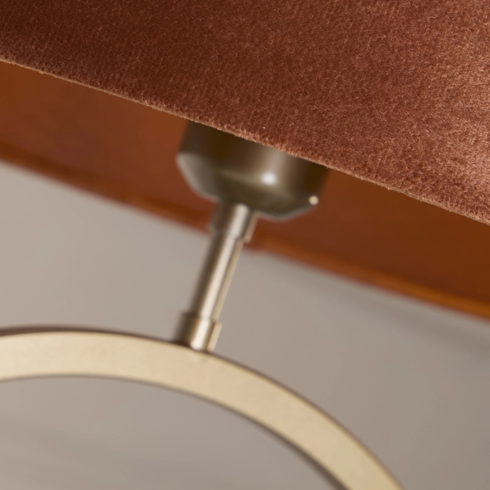 Tafellamp Elegant brons met oranje kap Searchlight 5053423304991