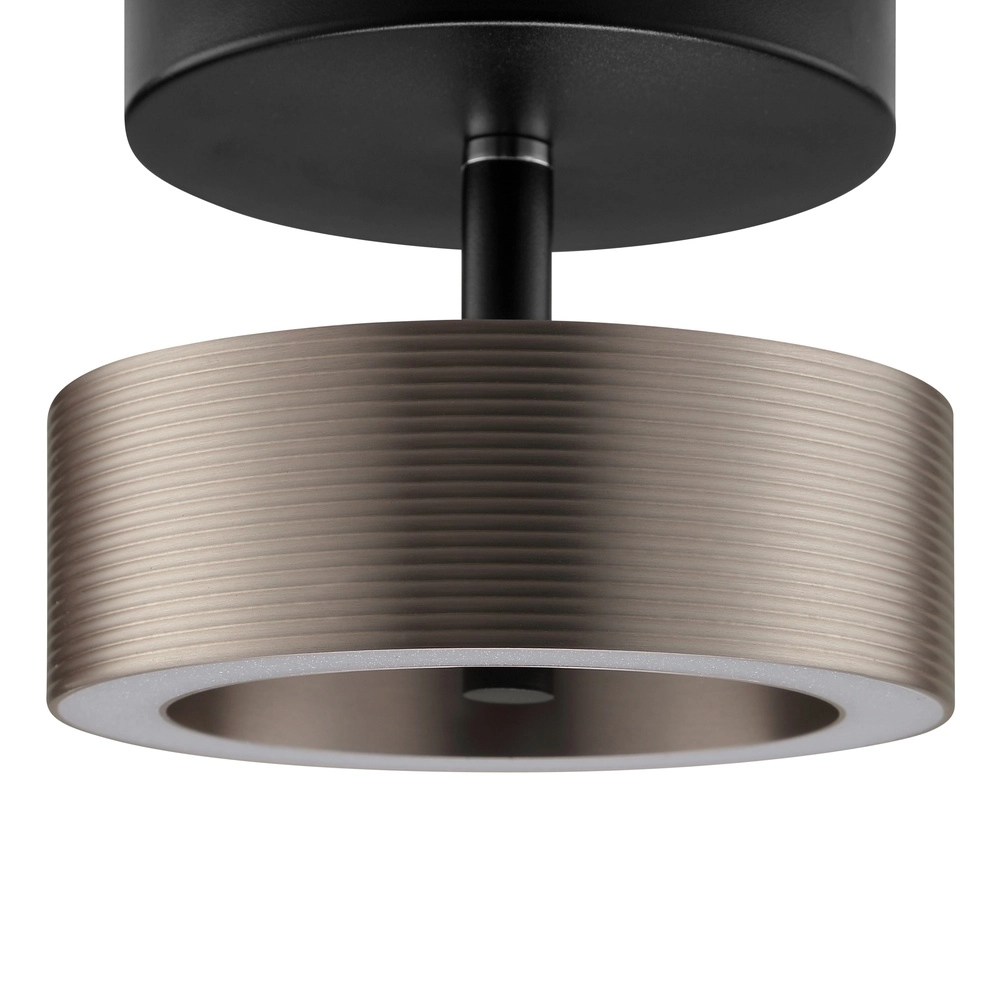 Plafondlamp Axion zwart met bruin Brilliant 4004353477157