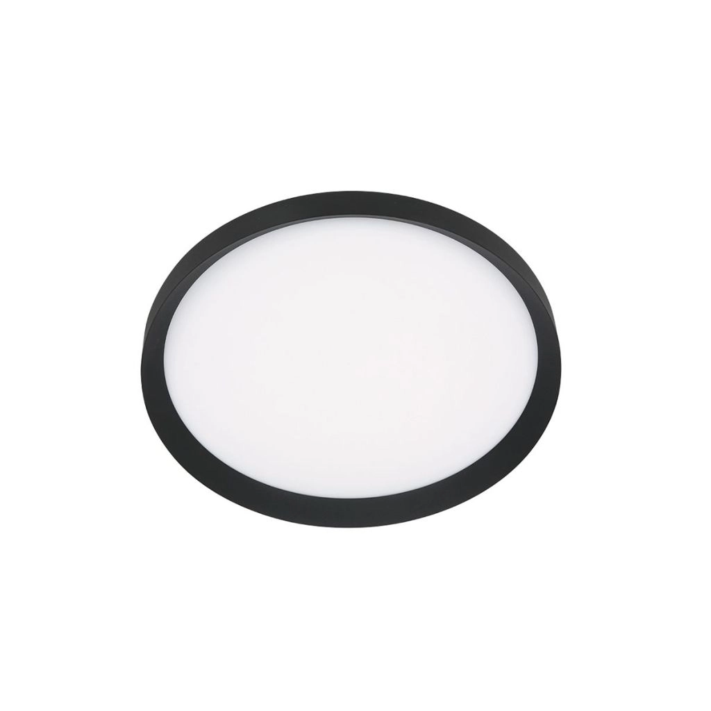 Moderne plafonniere Flady zwart Ø30cm Steinhauer 8712746181012