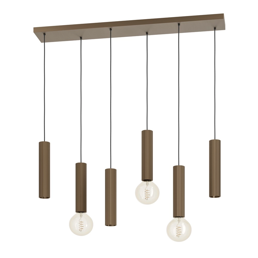 Design hanglamp Fariolo 6-lichts brons recht