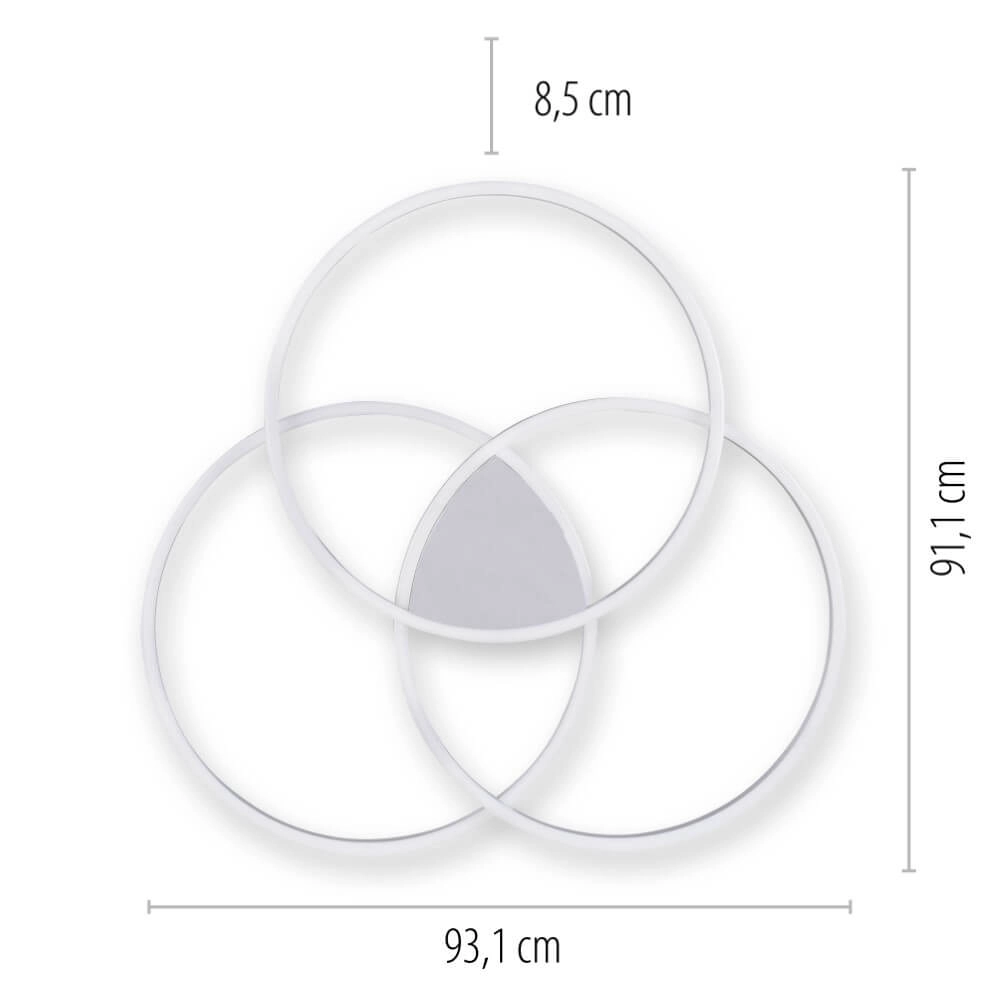 Plafondlamp Q-Kate design rond Paul Neuhaus 4012248342930