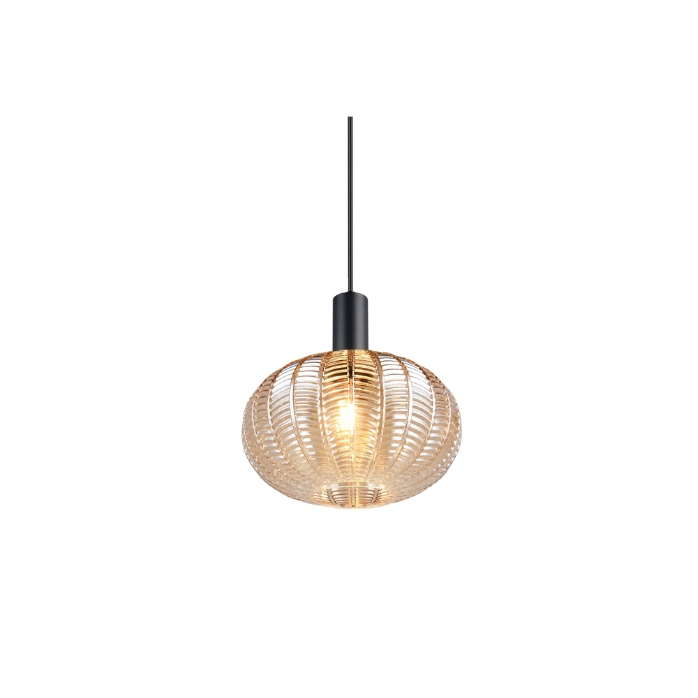 Klassieke hanglamp Elvezia amber glas Trio 4017807677768