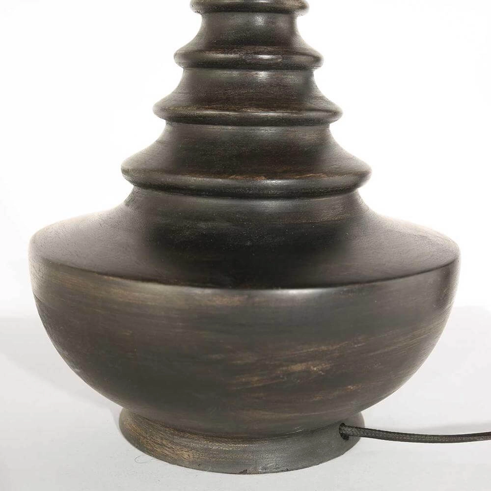 Tafellamp Bois zwart met lichtblauwe kap Steinhauer 8712746175202