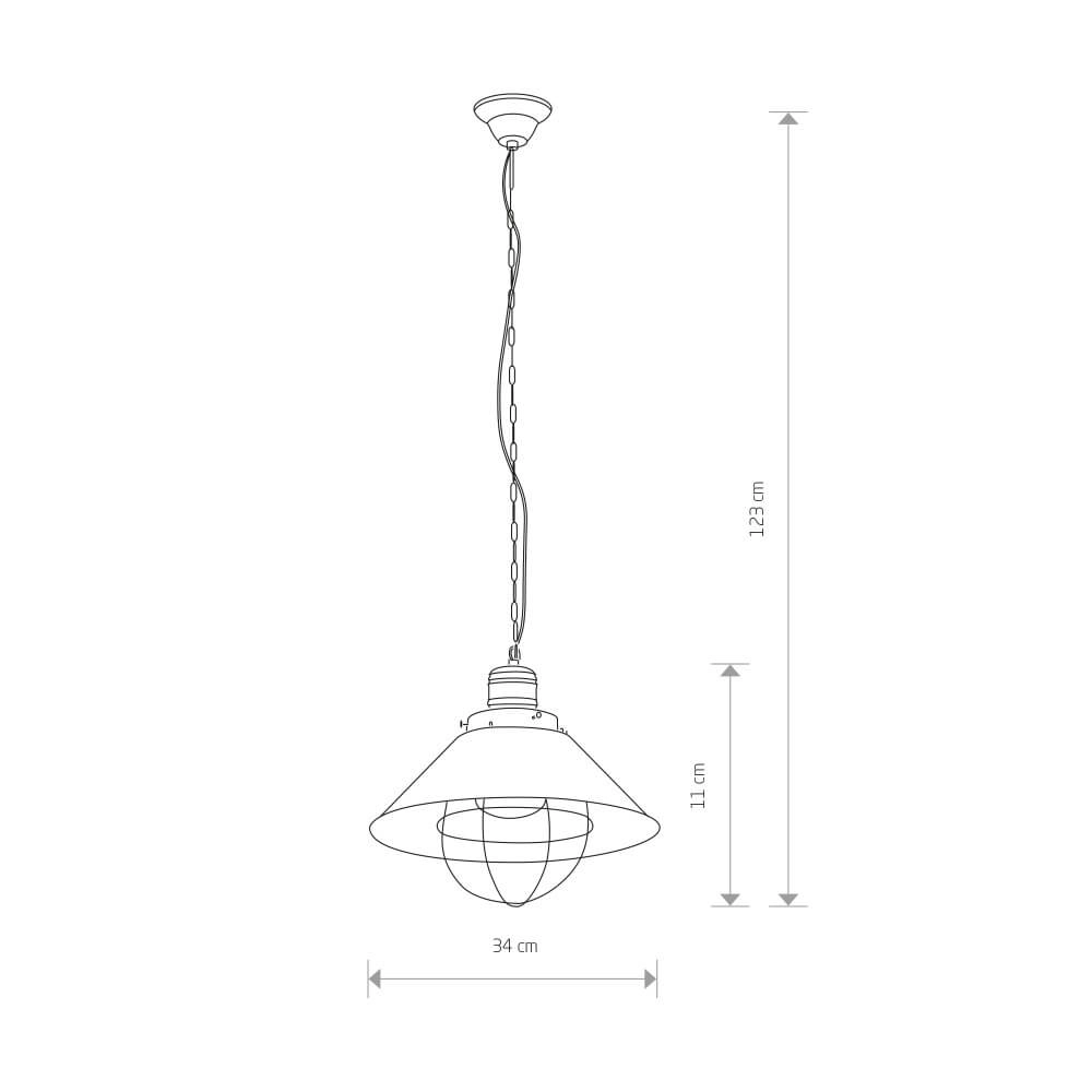 Landelijke hanglamp Garret Ø 34cm Lyora 5903139644396