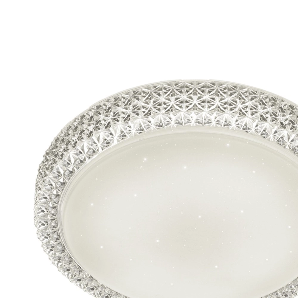 Kristallen plafondlamp Pegasus met sterren effect wit Trio 4017807305616