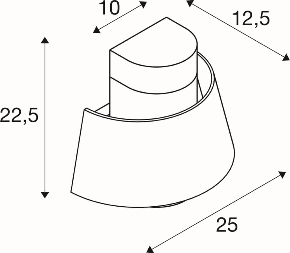 Zwarte muurlamp Phontoni 1x E27 SLV 4024163280969