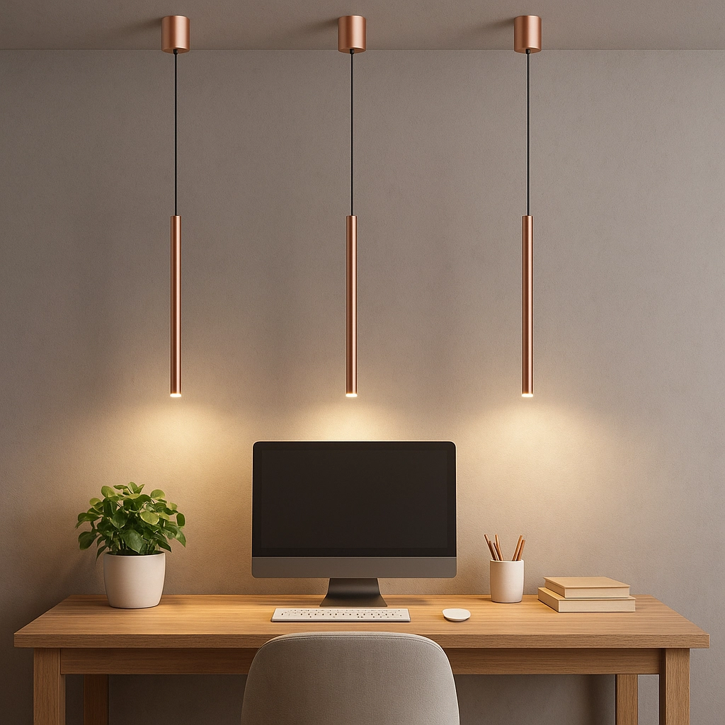 Smalle hanglamp Laser 490 Roodkoper Lyora 5903139104524