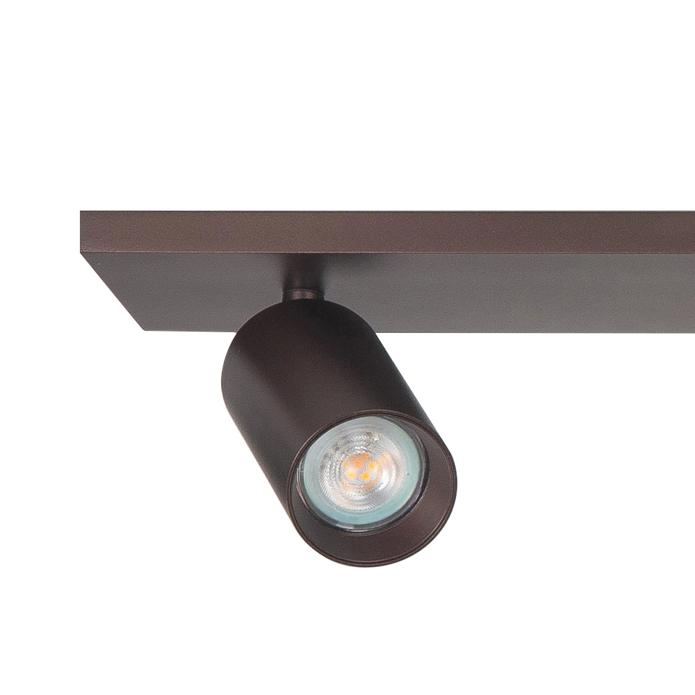 Opbouwspot Mila 4-lichts recht choco Highlight 8718379050480