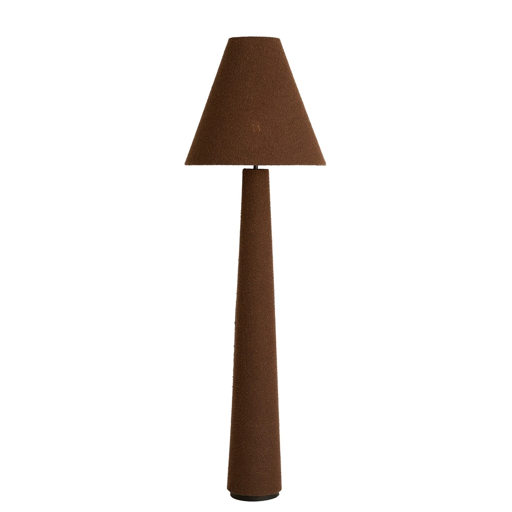 Vloerlamp Devia Ø 50cm - bouclé - bruin Light & Living 8717807759520