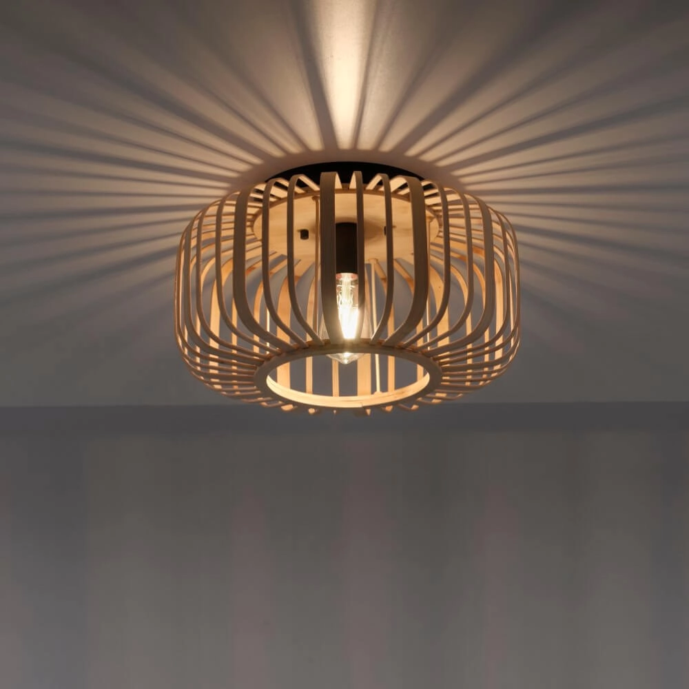 Plafondlamp hout Racoon Ø 42cm Just Light 4043689984366