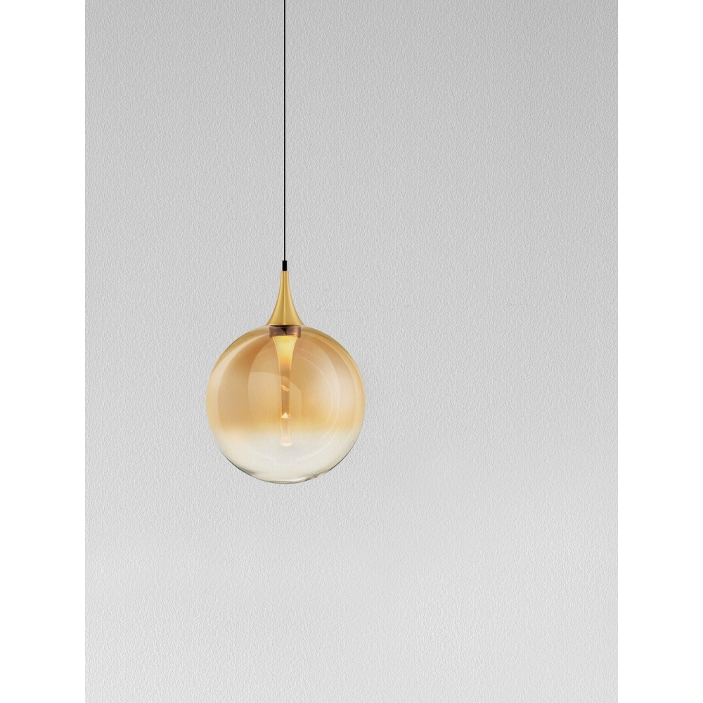 Hanglamp Orenda enkel amber glas