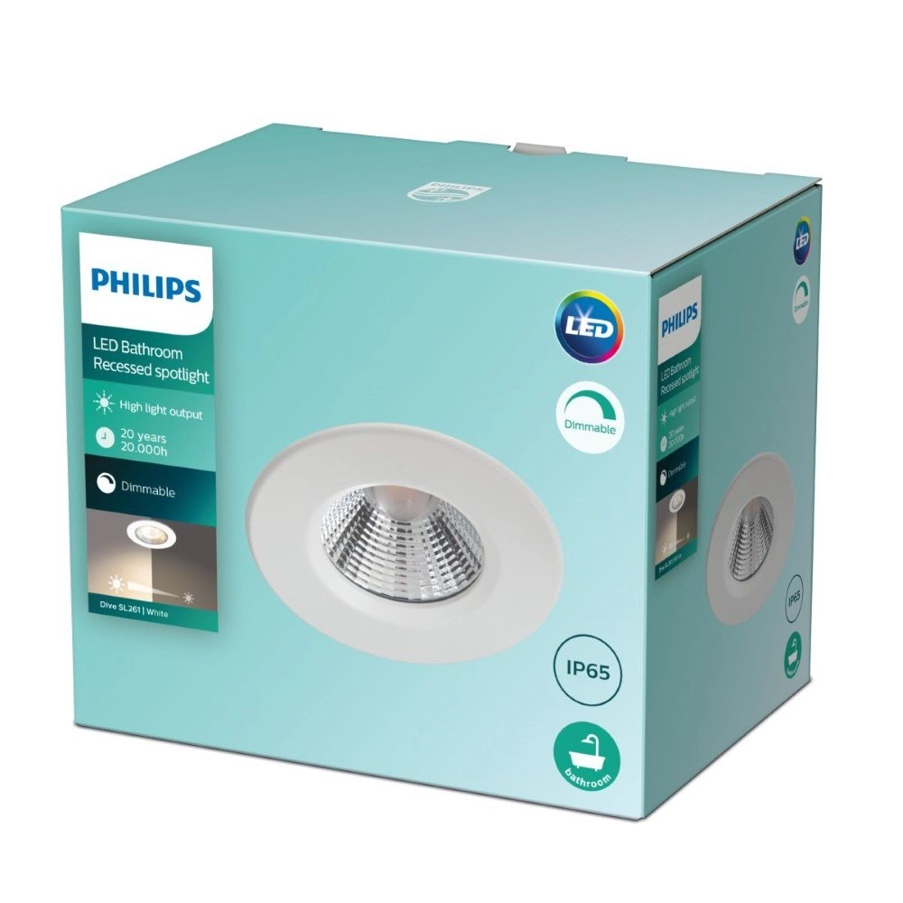Led inbouwspot Dive Wit Philips 8718699755720
