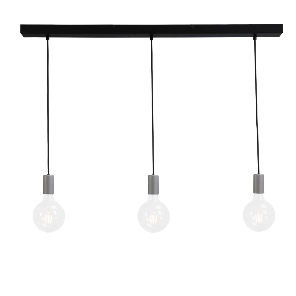 Betongrijze pendel hanglamp Concepto 3-lichts Betongrijze pendel hanglamp Concepto 3-lichts