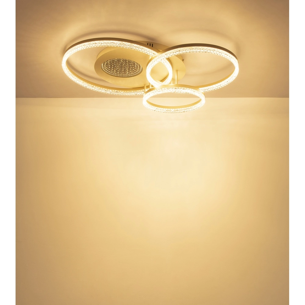 Plafondlamp zand bruin Sanford rond Globo 9007371589739