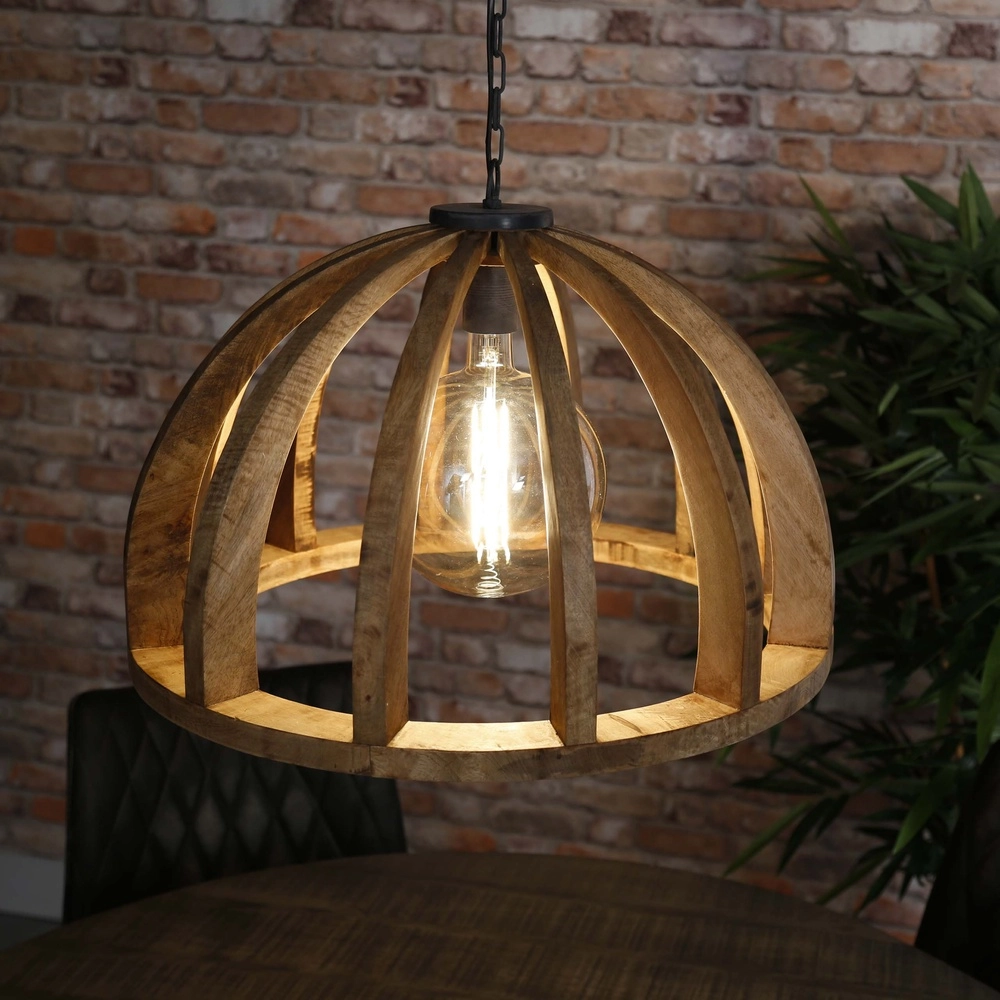 Houten eettafel hanglamp Orba Ø 60cm - E27 Lyora 8716803513211