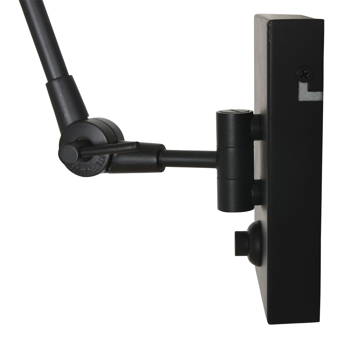 Verstelbare wand schemerlamp Prestige Chic 50cm effen wit met zwart Steinhauer 8712746146561