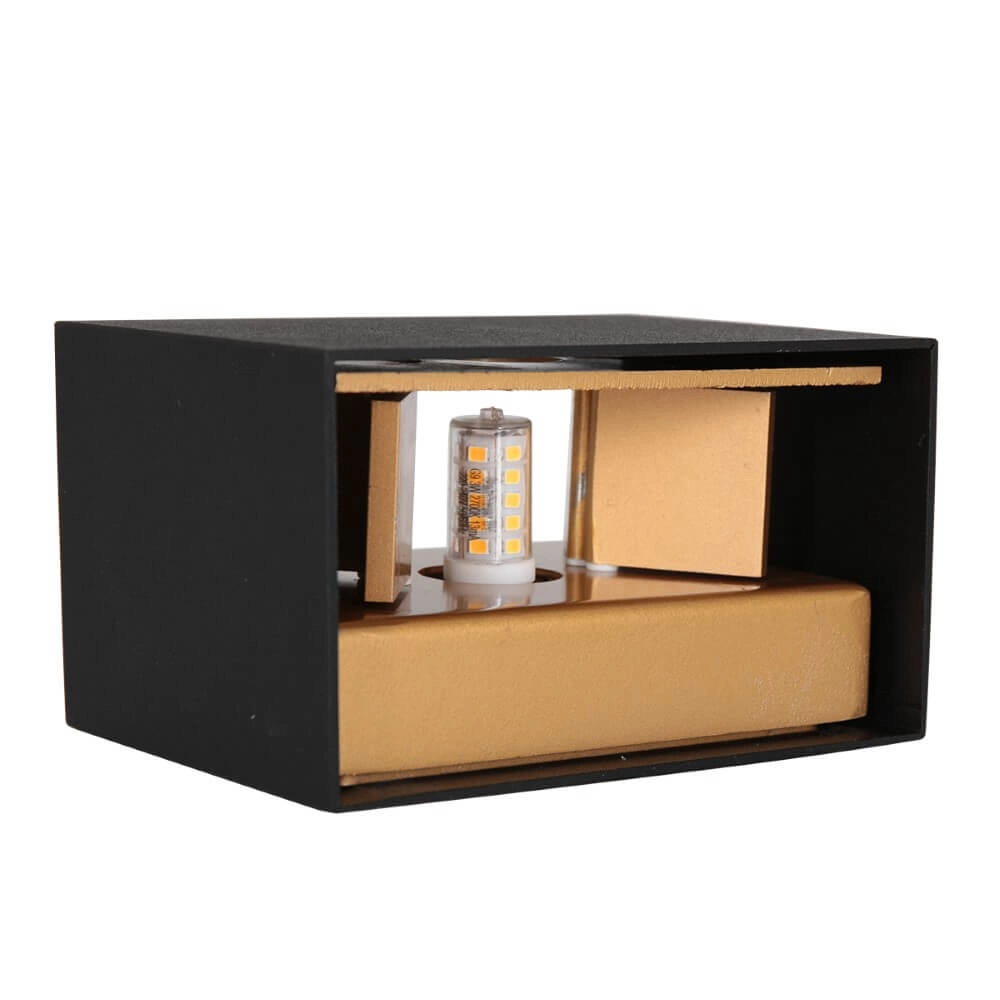 Zwarte wandspot Muro up en down Steinhauer 8712746152630